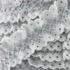 Dentelle froufrou sur ruban satin - gris clair