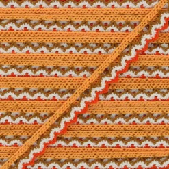 Dentelle multicolore orange