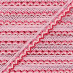 Dentelle multicolore rose