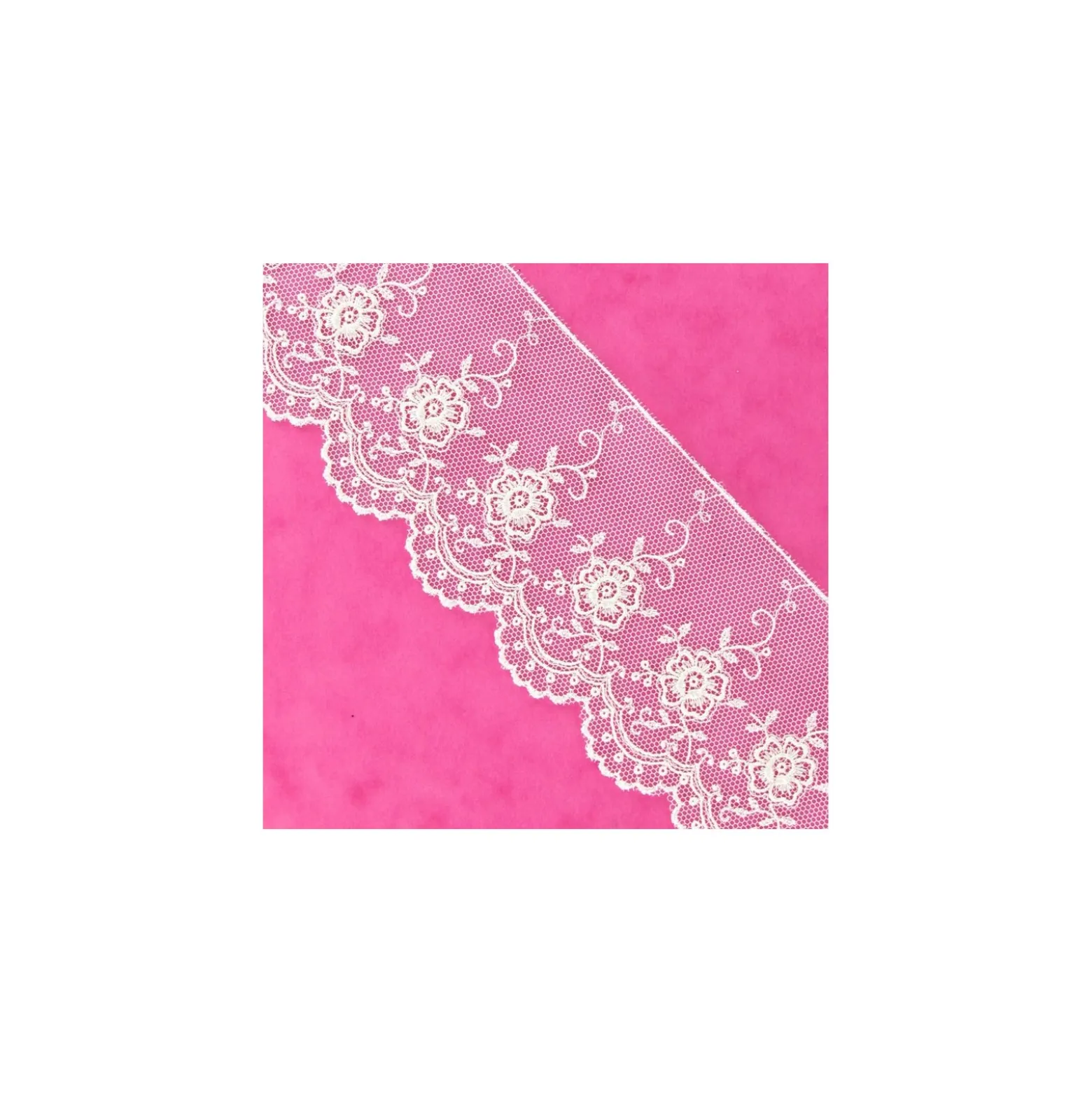 Dentelle Valencienne blanche