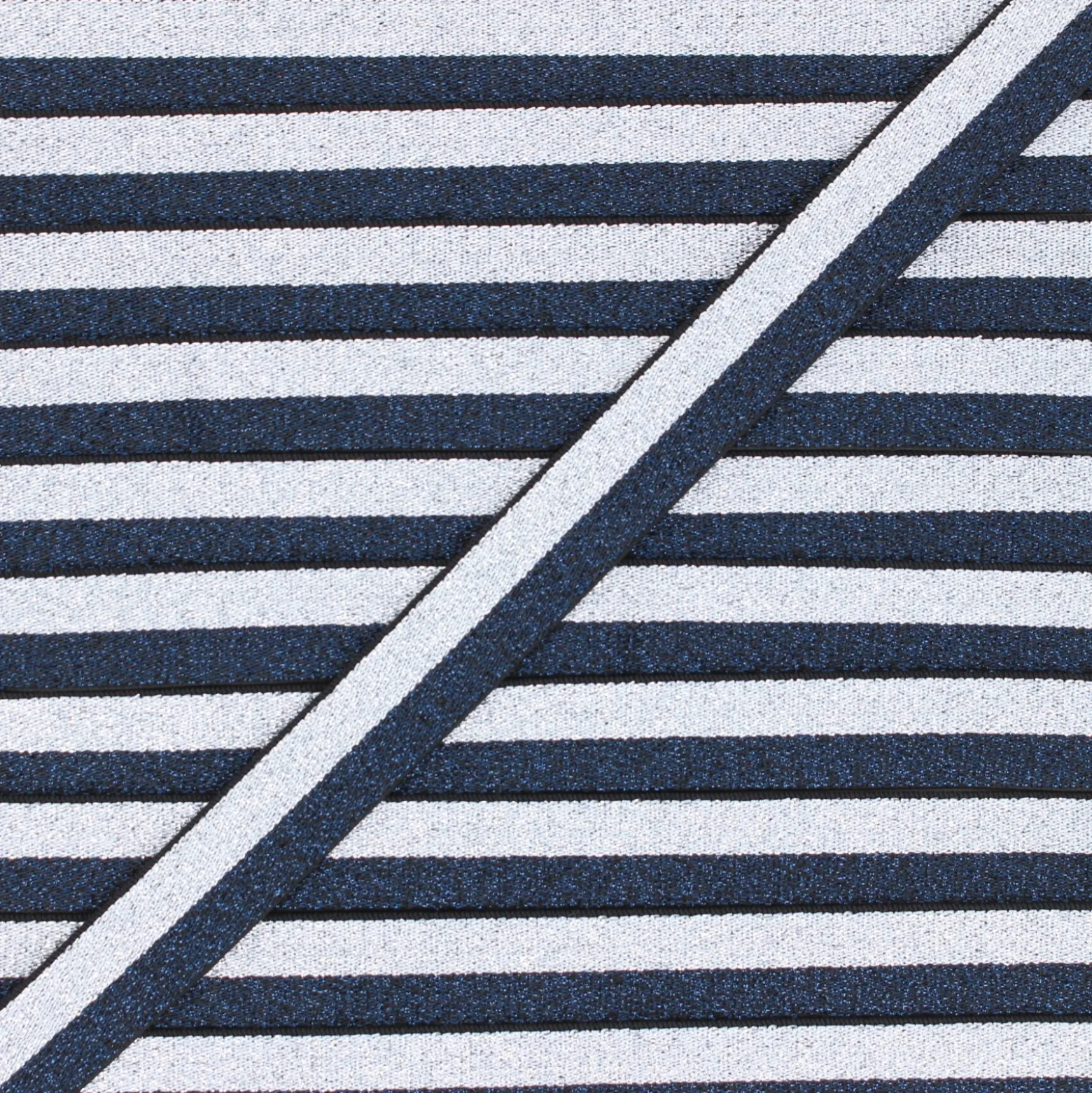 Elastique bicolore Lurex Glam Night - Bleu marine/Argent