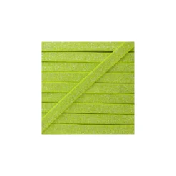 Elastique Plat Lurex Argent 10mm - Vert Anis