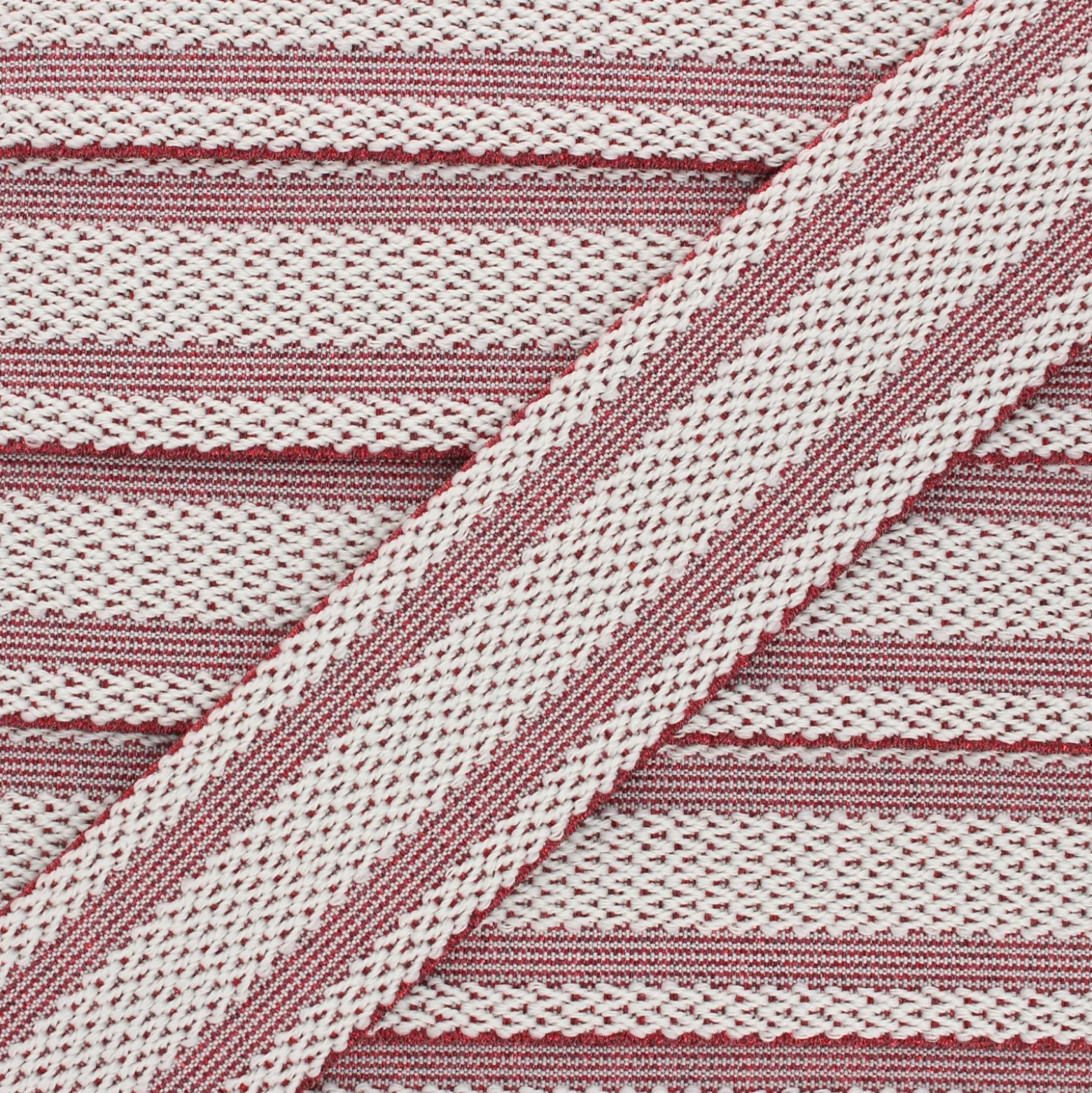Elastique plat lurex Sinaloa 50mm - rouge x 50cm