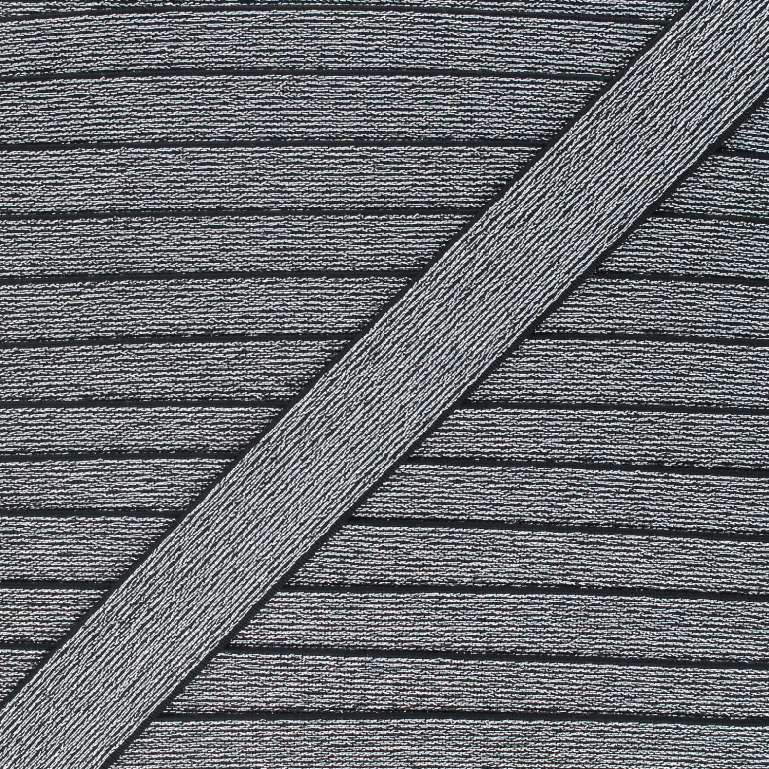 Elastique plat maille métallisée lurex 25mm - argenté