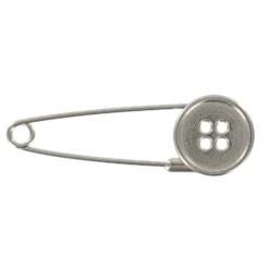 Epingle Kilt Bouton - argenté