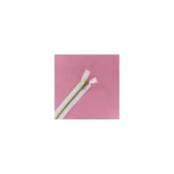 Fermeture Eclair® laiton non séparable blanc