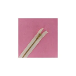 Fermeture Eclair® laiton séparable blanc cassé