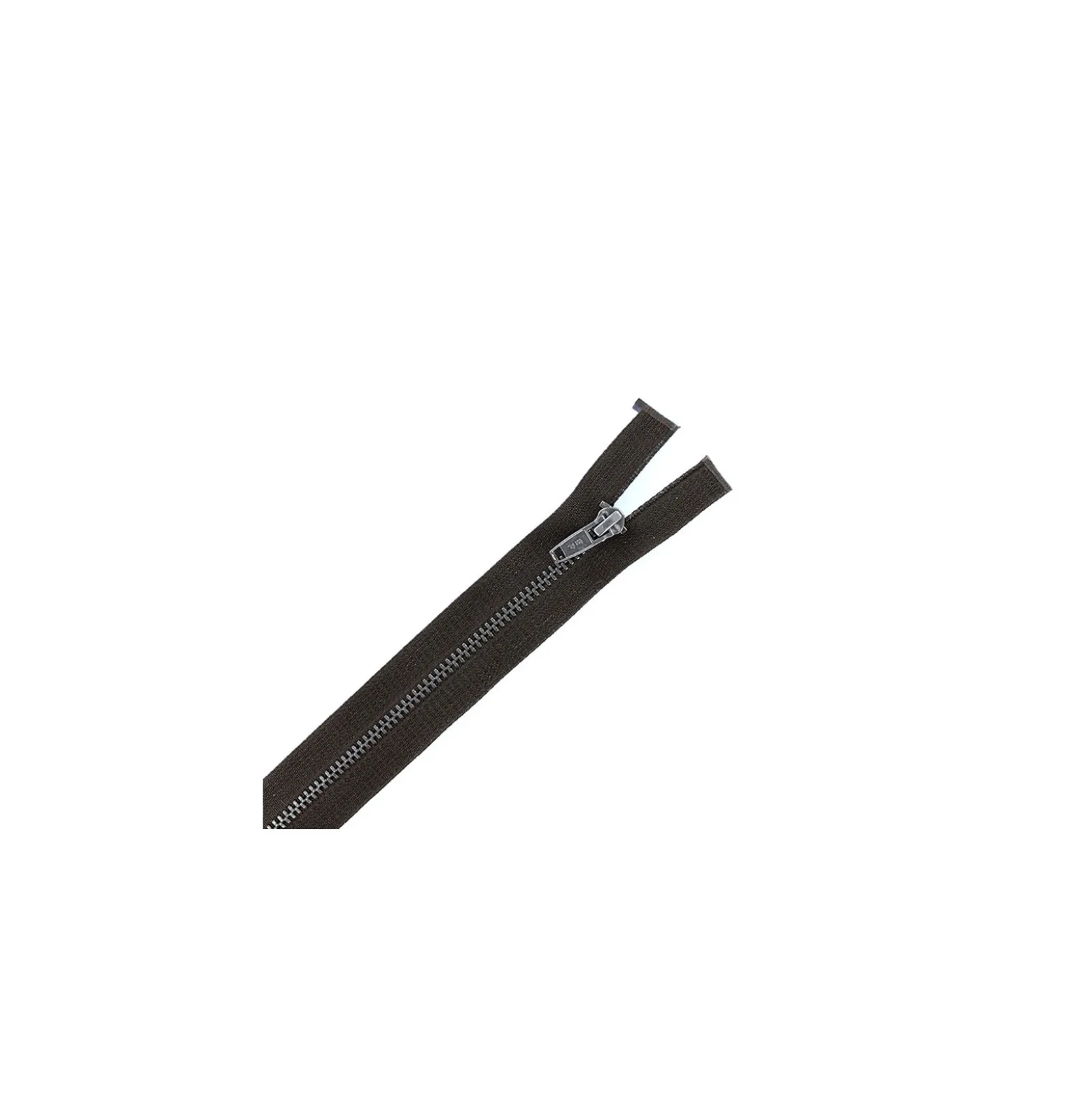 Fermeture Eclair® métal mat séparable - brou de noix