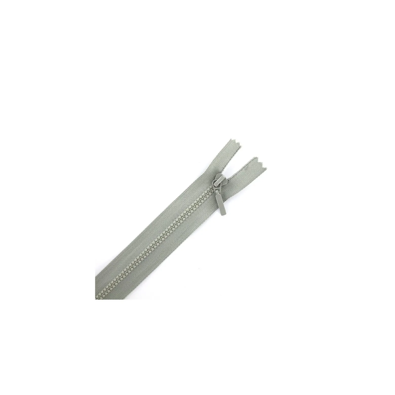 Fermeture Eclair® non séparable fine synthétique - gris clair