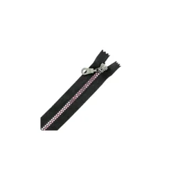 Fermeture Eclair® Non Séparable Moulée Disco - Noir/Rose