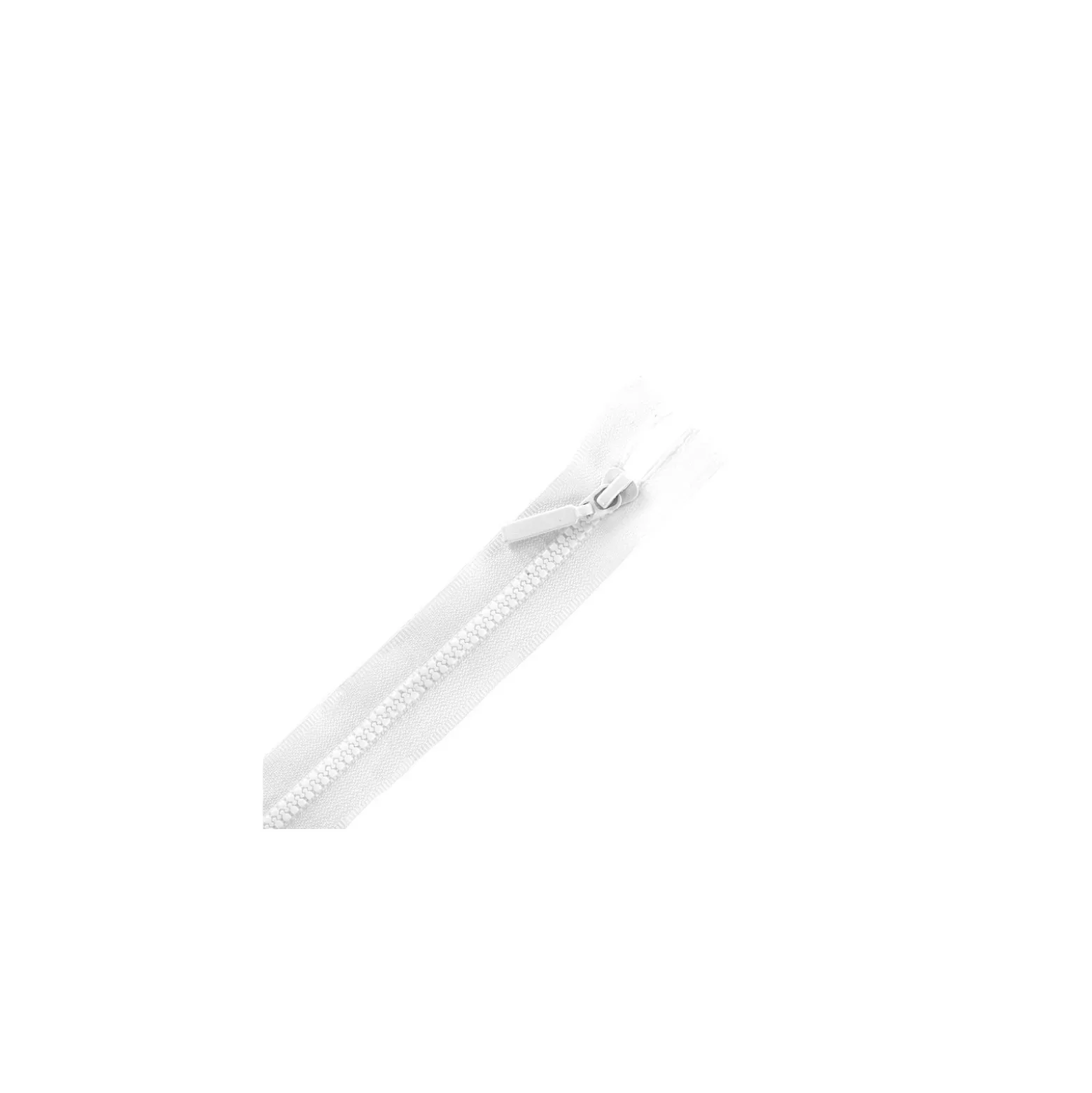 Fermeture Eclair® non séparable fine synthétique - blanc