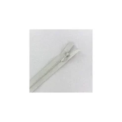 Fermeture à glissière fantaisie non séparable strass - gris acier