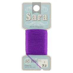 Fil à broder Sara 20m - violet n°72