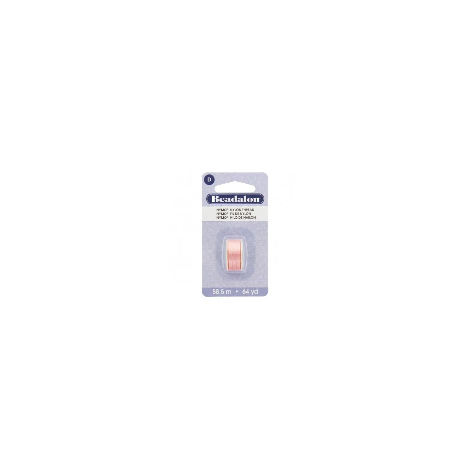 Fil de nylon pour perles Nymo Beadalon rose foncé x58,5m