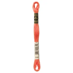Fil mouliné à broder DMC - 8m - 3340 - abricot