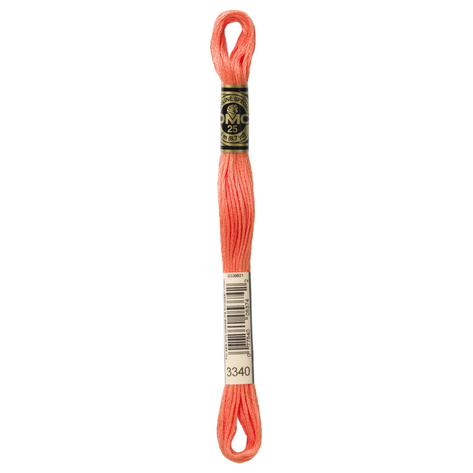 Fil mouliné à broder DMC - 8m - 3340 - abricot
