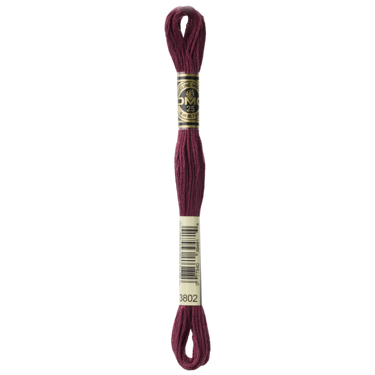 Fil mouliné à broder DMC - 8m - 3802 - aubergine