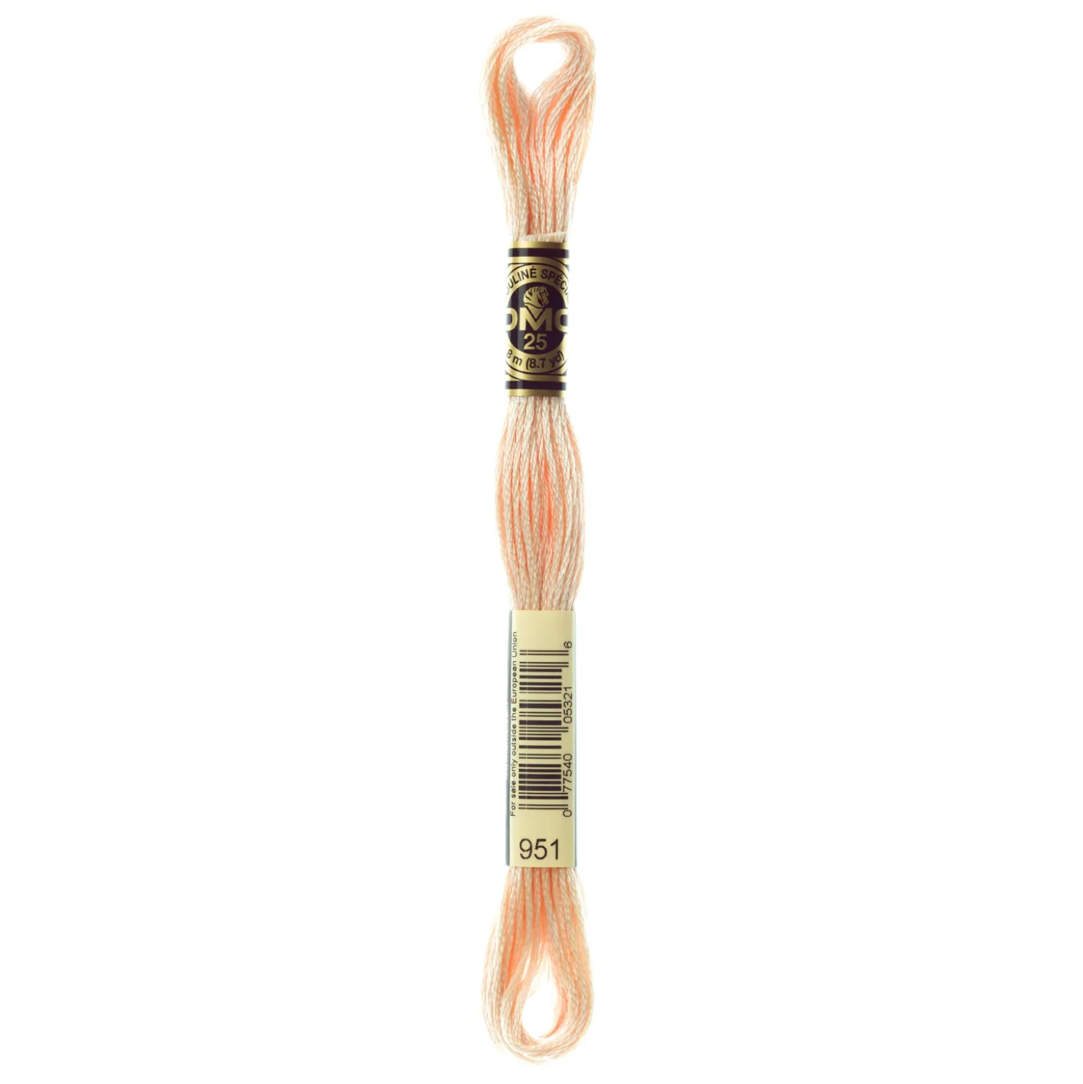 Fil mouliné à broder DMC - 8m - 951 - beige cachemire