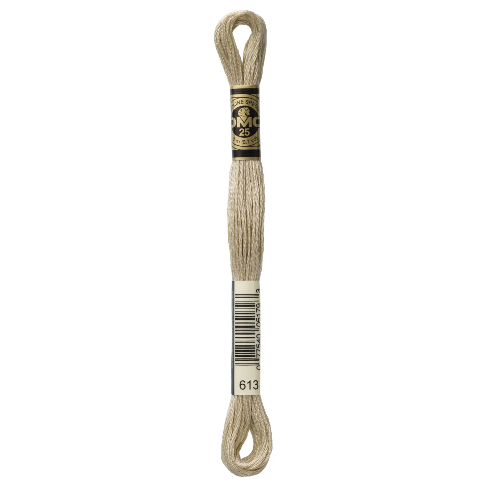 Fil mouliné à broder DMC - 8m - 613 - beige ficelle