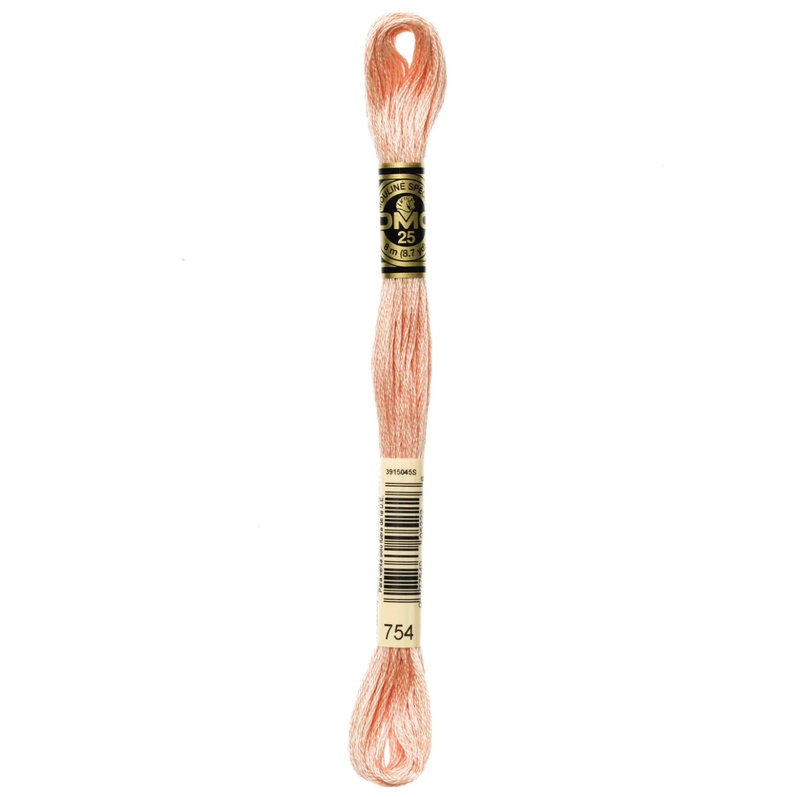 Fil mouliné à broder DMC - 8m - 754 - beige rosé