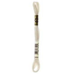 Fil mouliné à broder DMC - 8m - 3866 - blanc d'ail