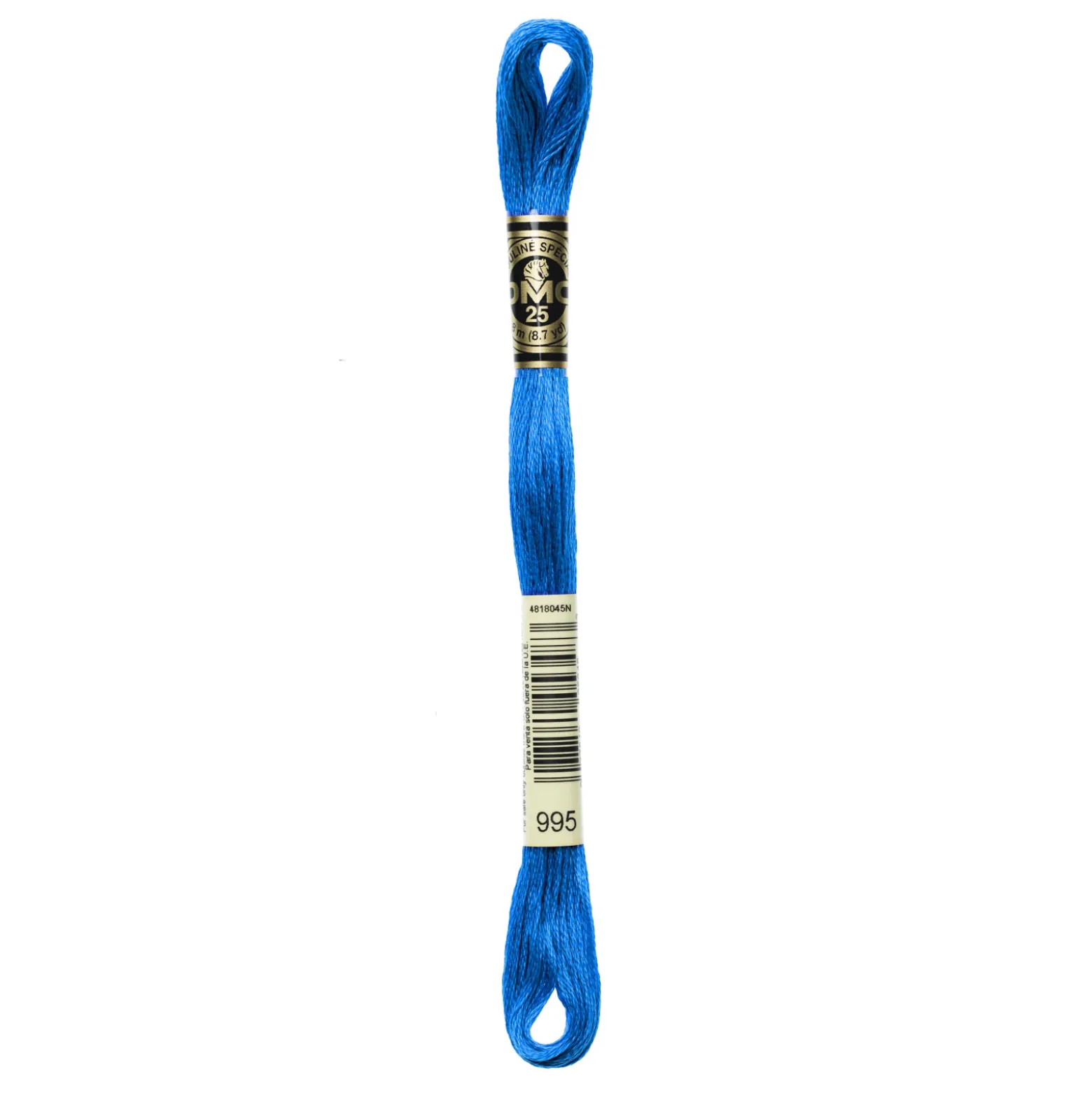 Fil mouliné à broder DMC - 8m - 995 - bleu Caraïbes