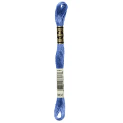 Fil mouliné à broder DMC - 8m - 3838 - bleu chardon