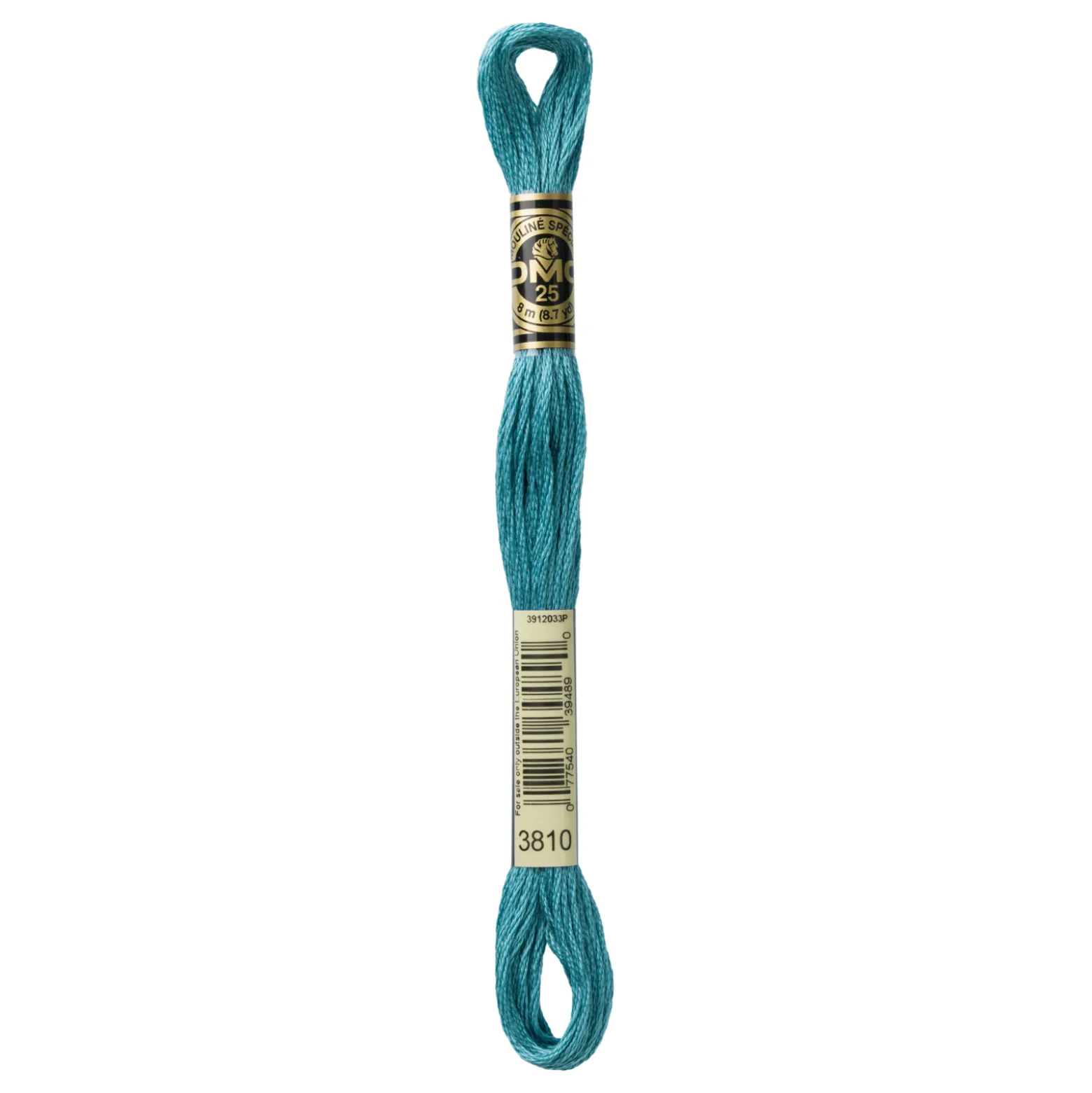 Fil mouliné à broder DMC - 8m - 3810 - bleu de Perse