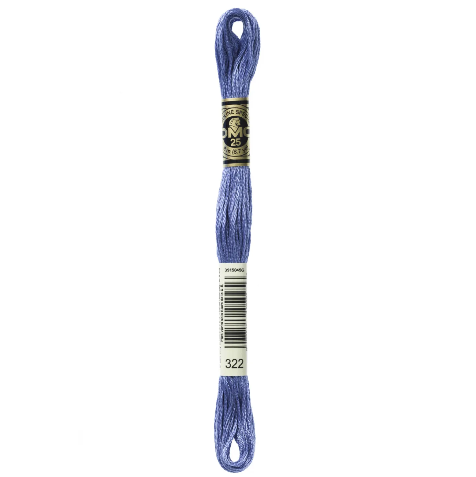 Fil mouliné à broder DMC - 8m - 322 - bleu de Delft