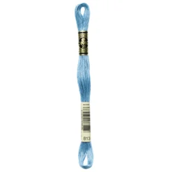 Fil mouliné à broder DMC - 8m - 813 - bleu gauloise