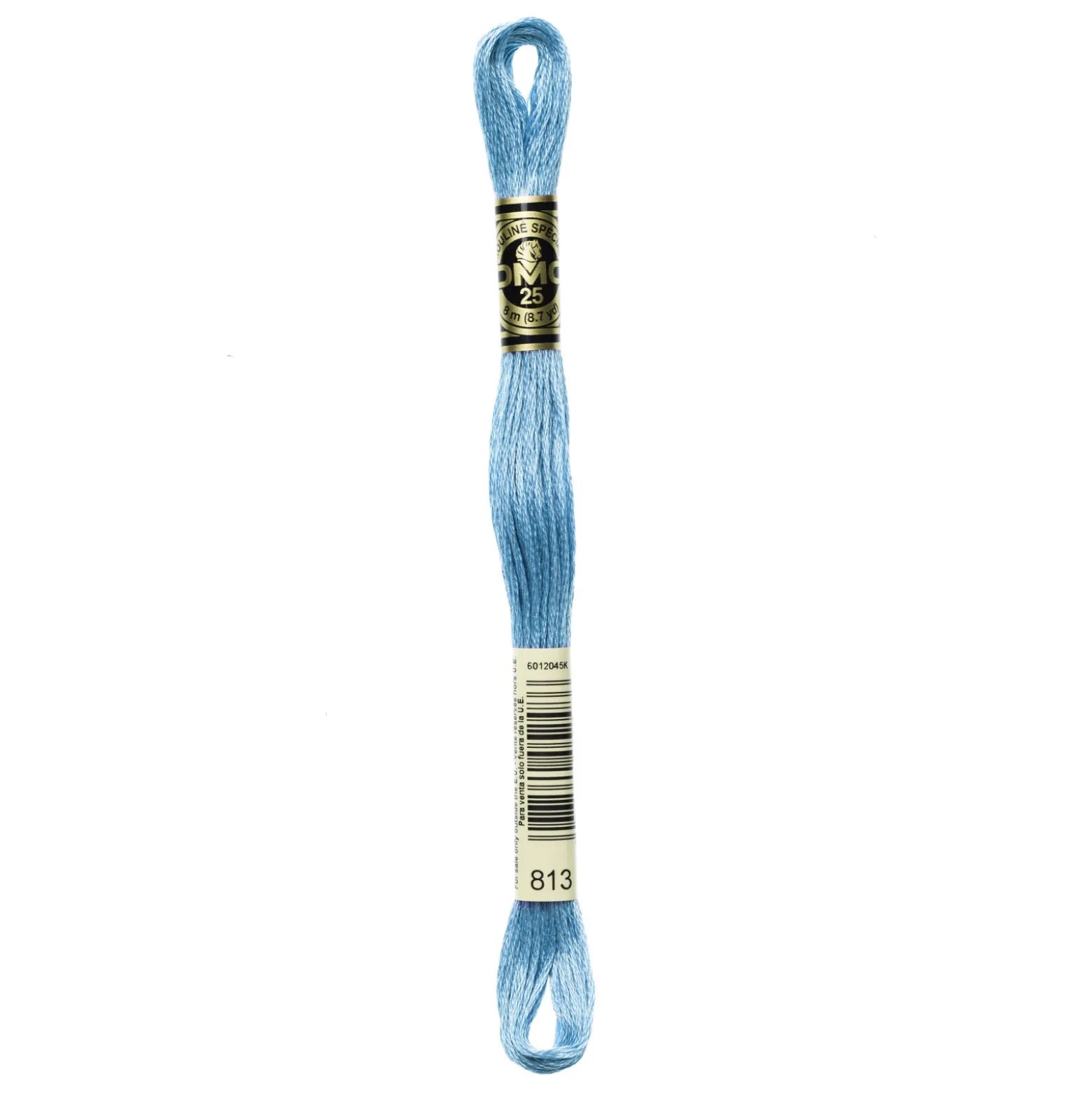 Fil mouliné à broder DMC - 8m - 813 - bleu gauloise