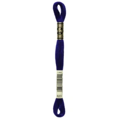 Fil mouliné à broder DMC - 8m - 820 - bleu marine
