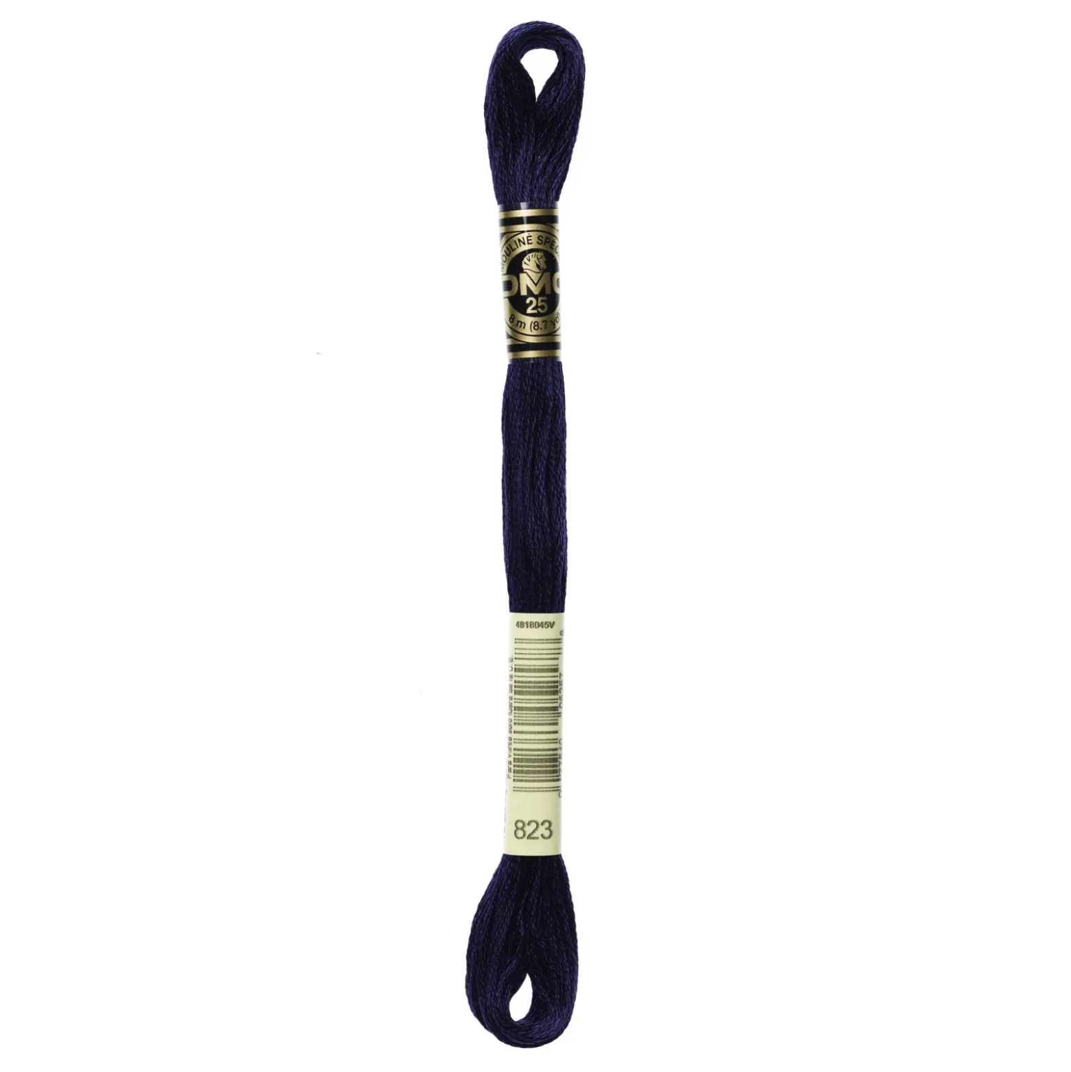 Fil mouliné à broder DMC - 8m - 823 - bleu myrtille