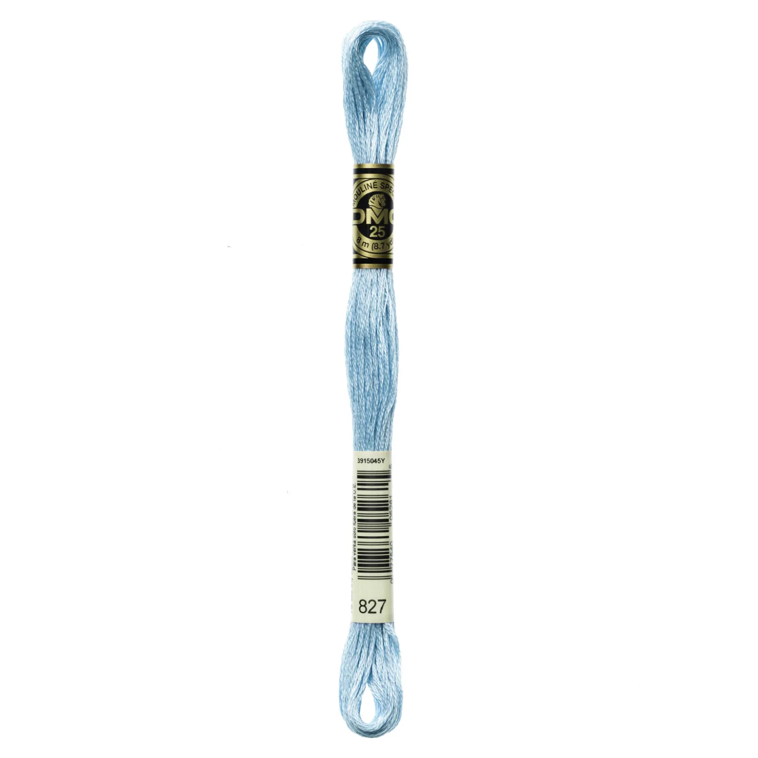 Fil mouliné à broder DMC - 8m - 827 - bleu myosotis
