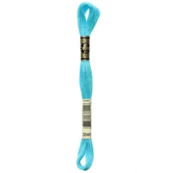 Fil mouliné à broder DMC - 8m - 3846 - bleu navajo