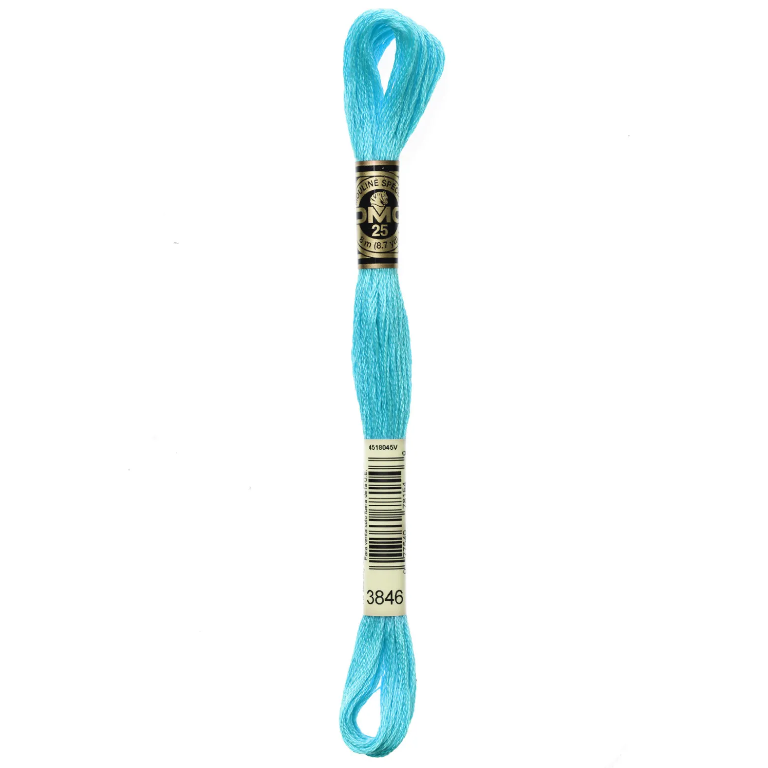 Fil mouliné à broder DMC - 8m - 3846 - bleu navajo