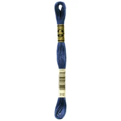 Fil mouliné à broder DMC - 8m - 312 - bleu nuit