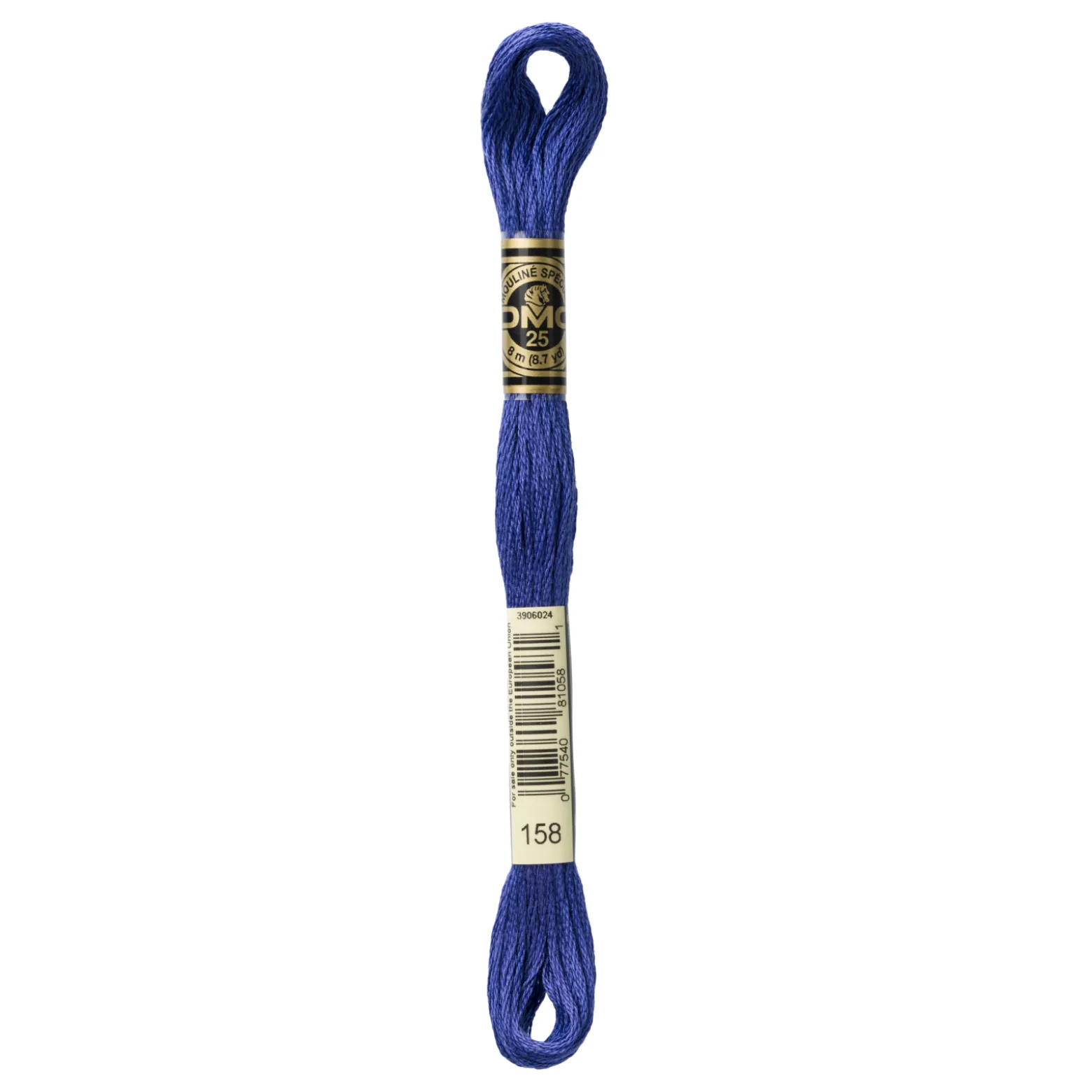 Fil mouliné à broder DMC - 8m - 158 - bleu outremer