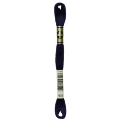 Fil mouliné à broder DMC - 8m - 939 - bleu sureau