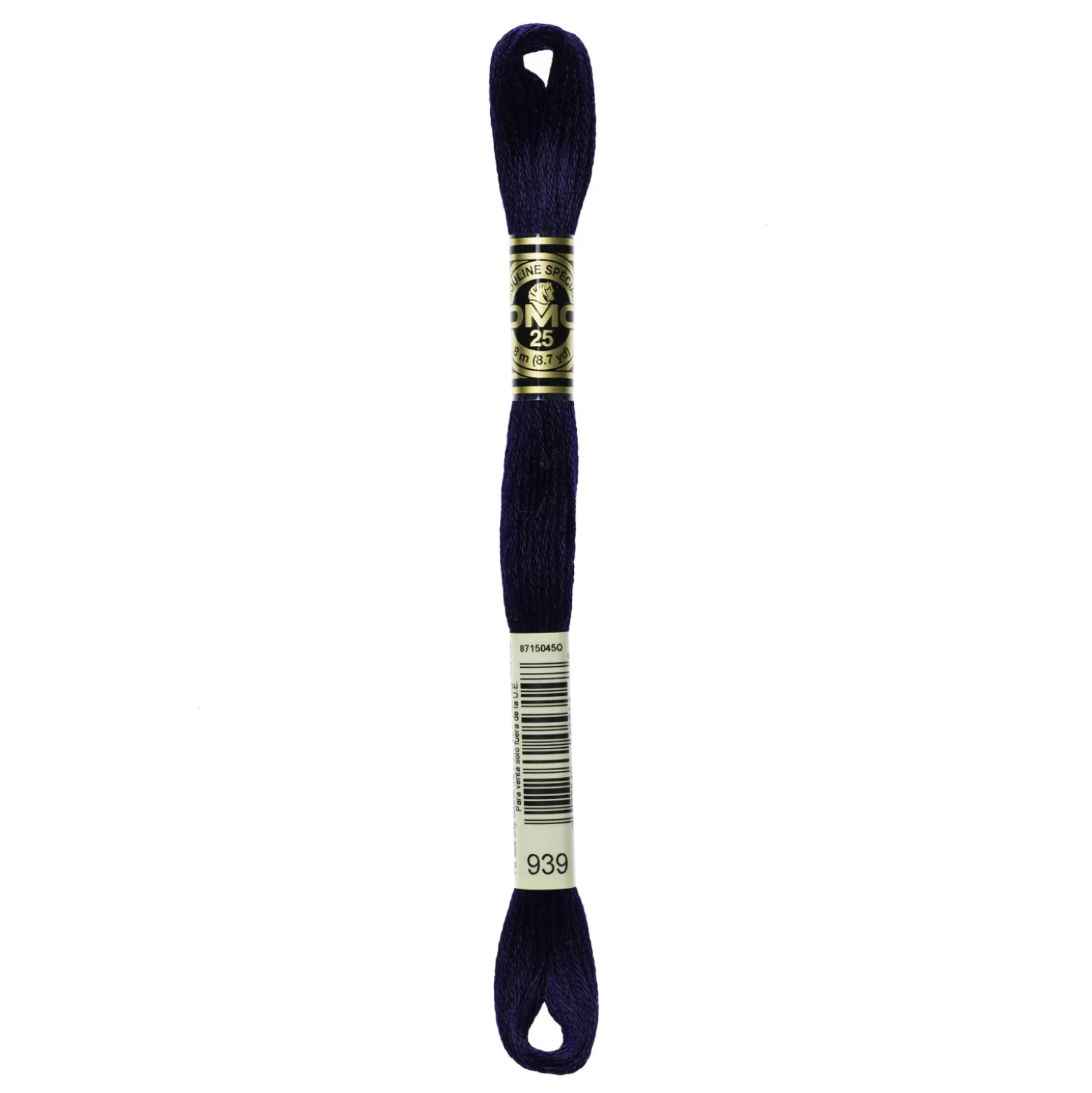 Fil mouliné à broder DMC - 8m - 939 - bleu sureau