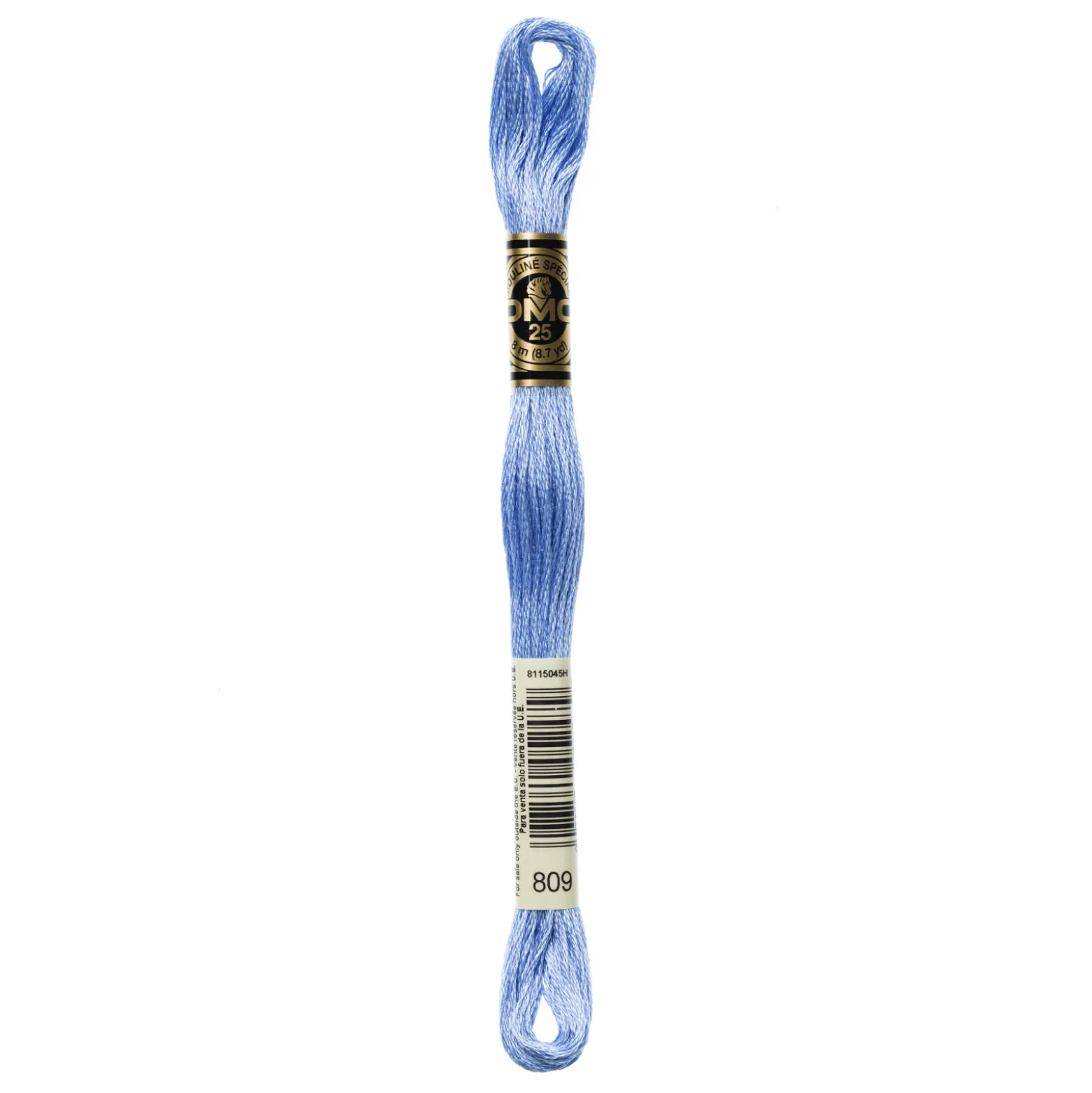 Fil mouliné à broder DMC - 8m - 809 - bleu tendre