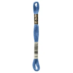 Fil mouliné à broder DMC - 8m - 826 - bleu touareg