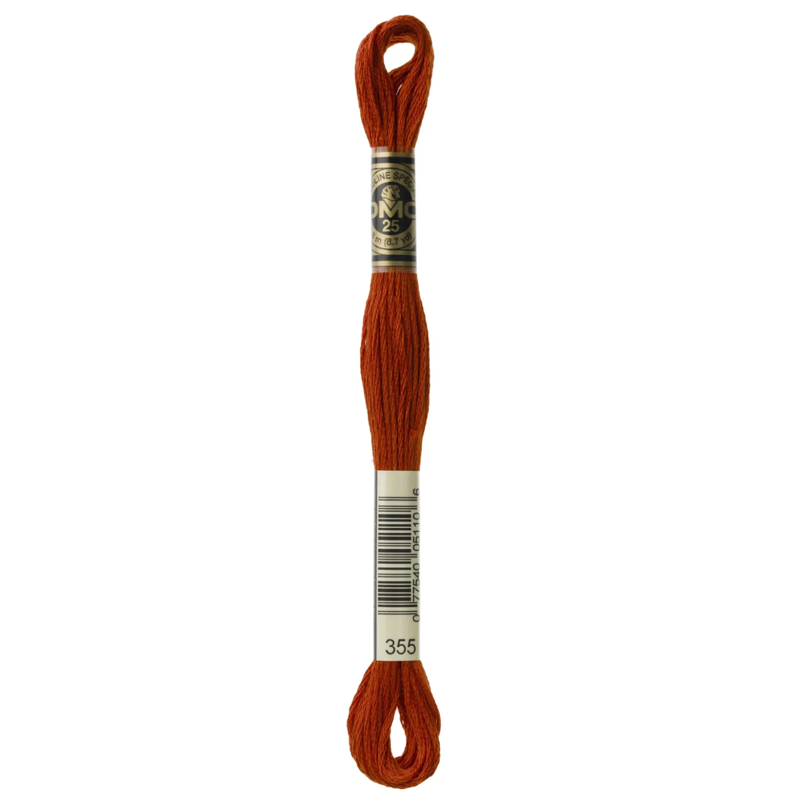 Fil mouliné à broder DMC - 8m - 355 - brun rouge