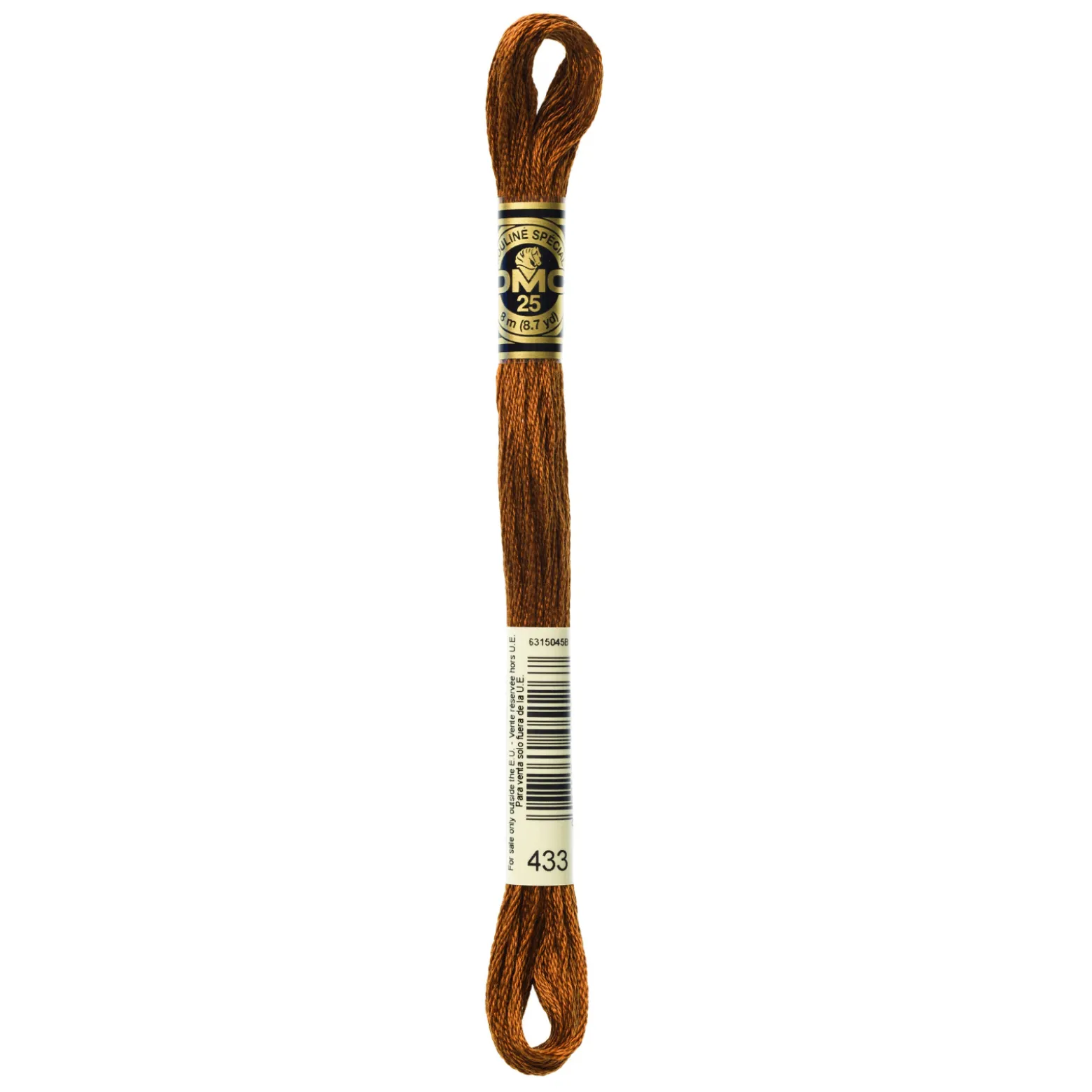 Fil mouliné à broder DMC - 8m - 433 - chocolat