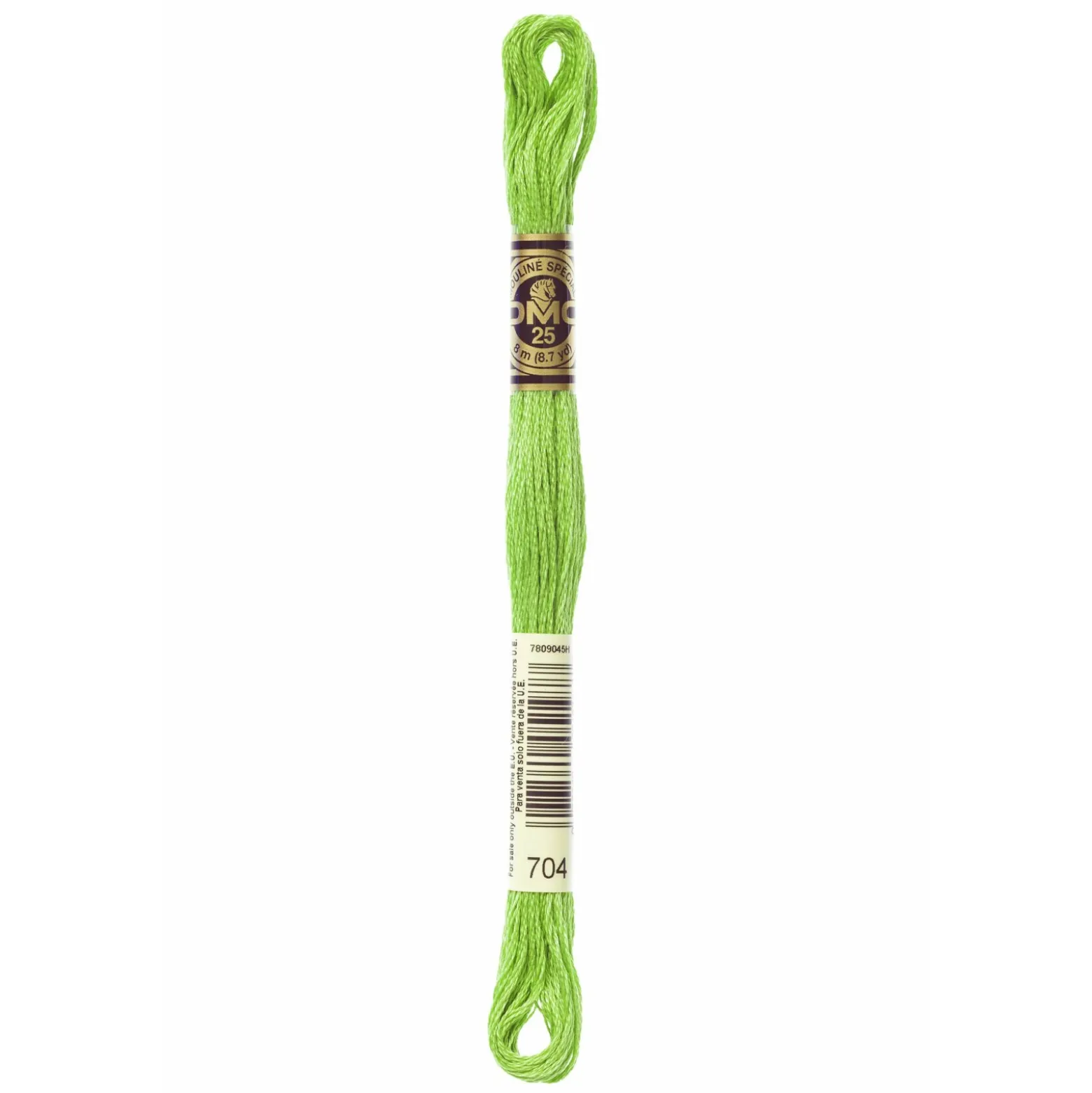 Fil mouliné à broder DMC - 8m - 704 - citron vert