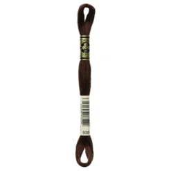 Fil mouliné à broder DMC - 8m - 938 - clou de girofle