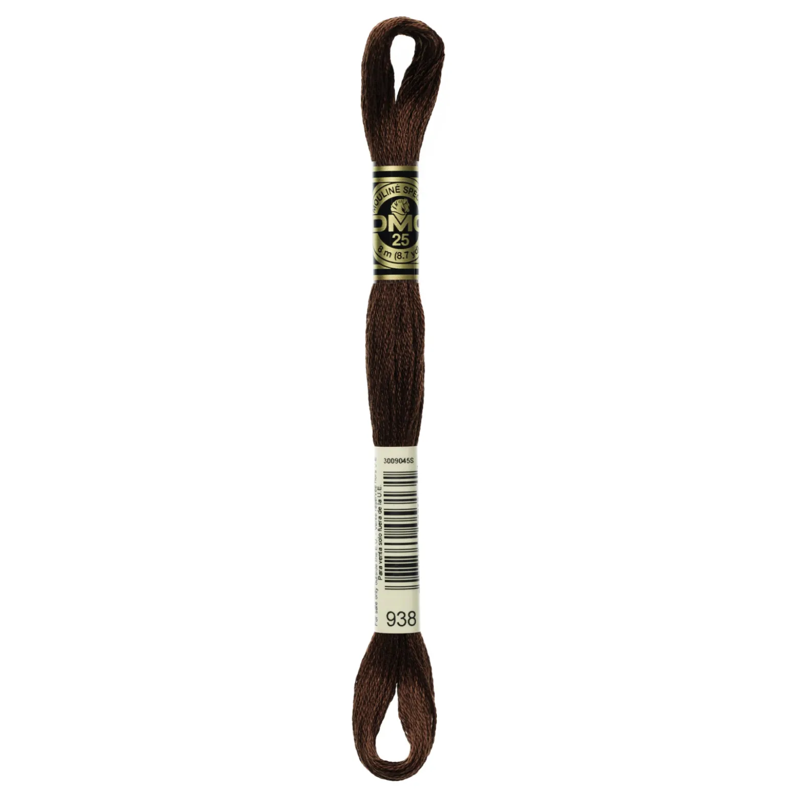 Fil mouliné à broder DMC - 8m - 938 - clou de girofle