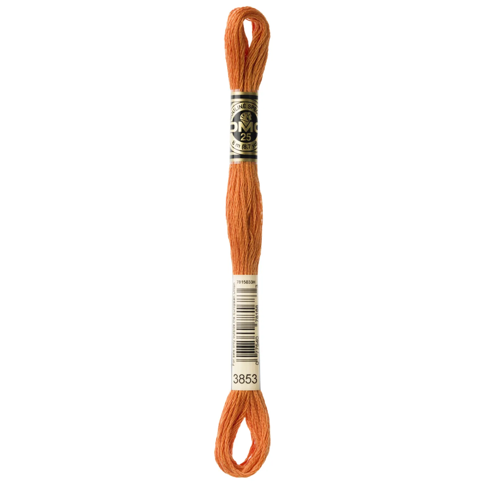 Fil mouliné à broder DMC - 8m - 3853 - cuivre