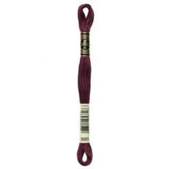 Fil mouliné à broder DMC - 8m - 3685 - dahlia noir