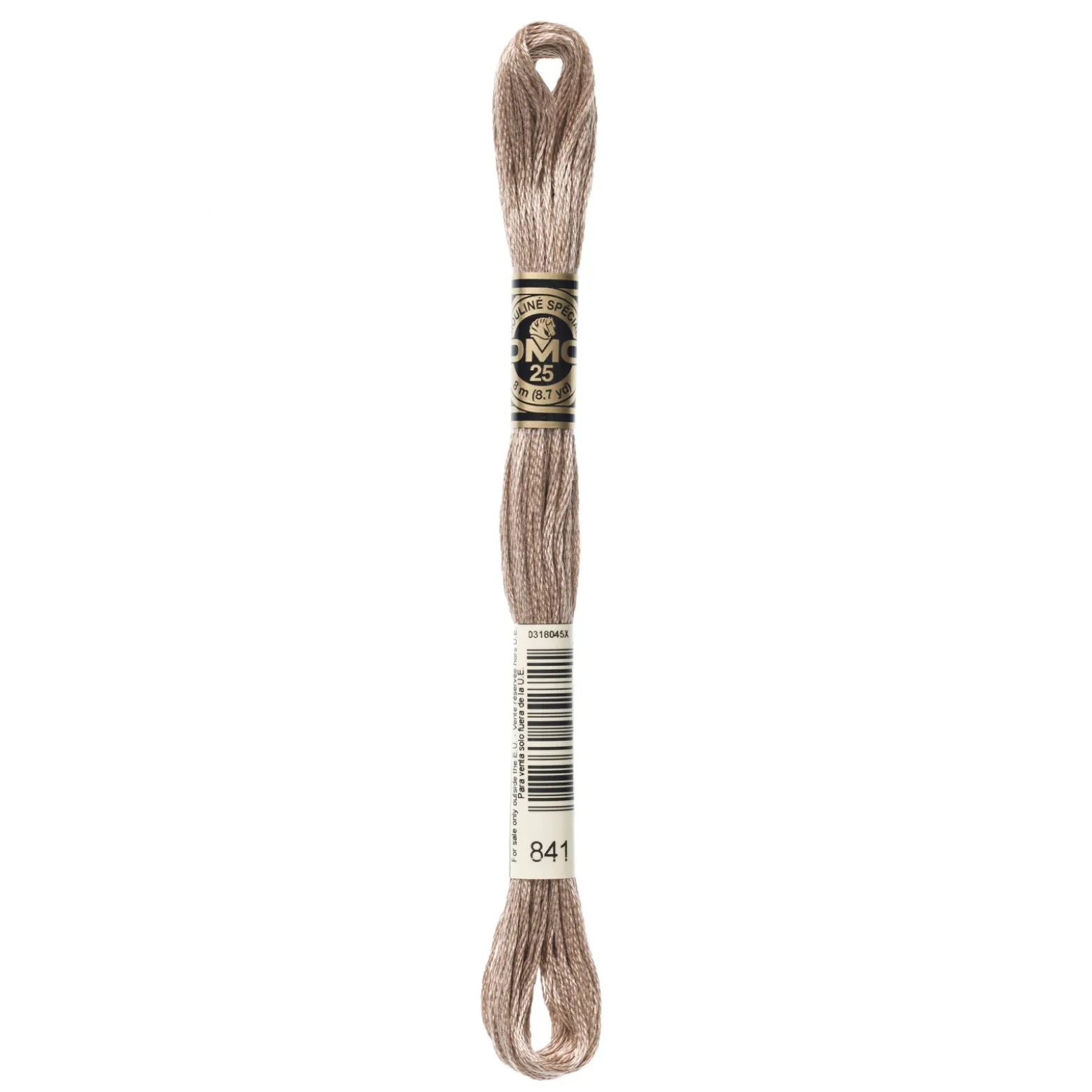 Fil mouliné à broder DMC - 8m - 841 - daim
